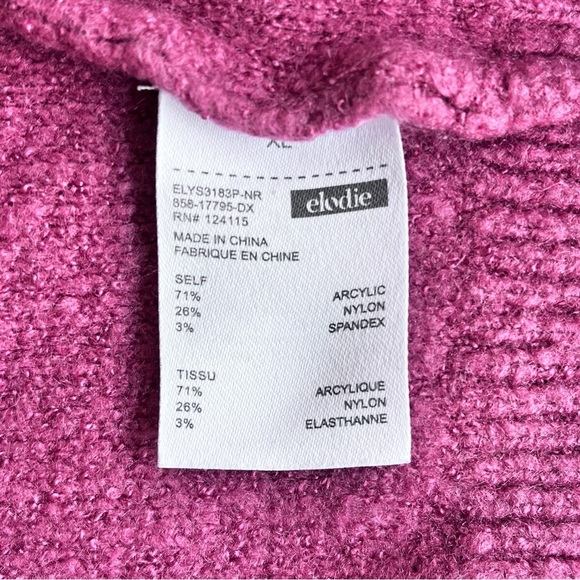 Elodie Purple Pullover Textured Sweater Size XL - Picture 8 of 9